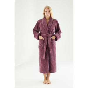 Uzun Şalyaka Triga Bambu Cotton Bayan Bornoz